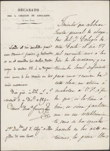 Carta Decano 1840 - San Isidro
