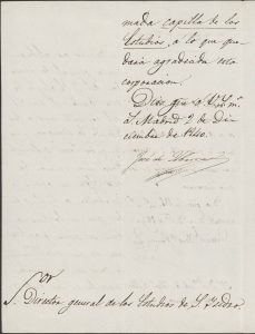 Carta Decano 1840 San Isidro página 2